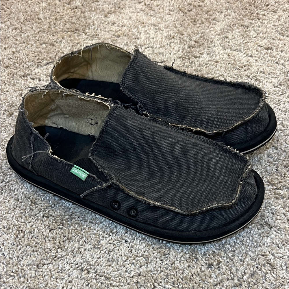 Sanuk Men's Charcoal Slip-On Loafers